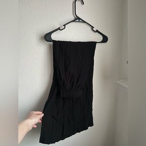 women’s hippie flowy boho pants S black comfy gouchos work pants wide leg flare